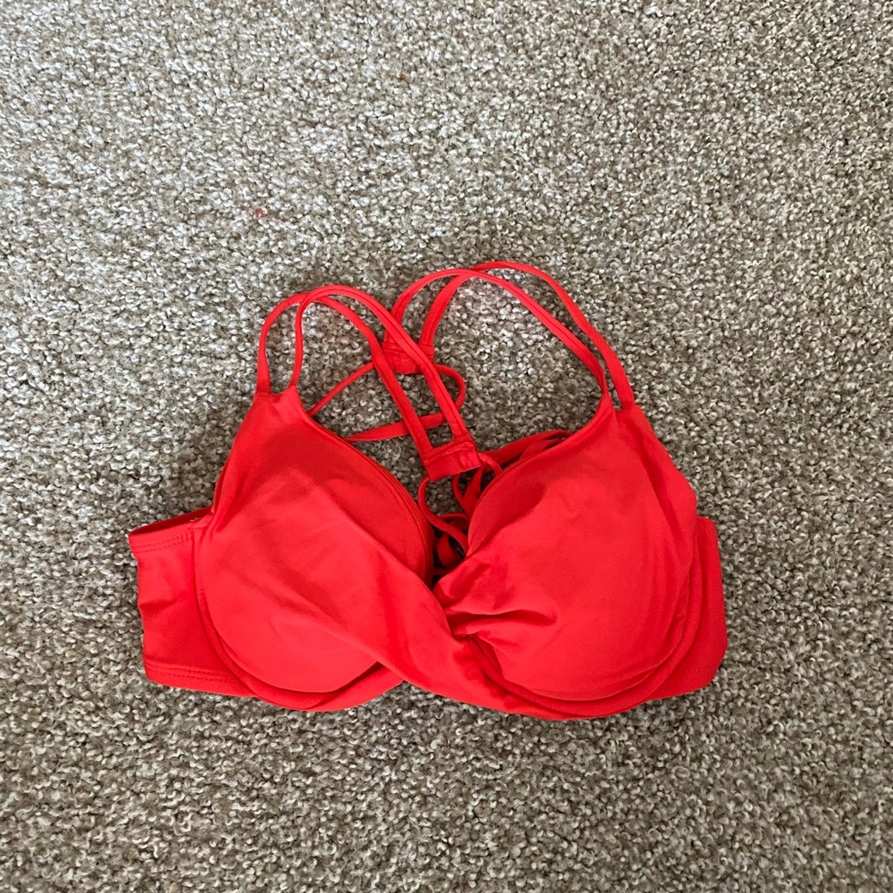 Target Red Twist Bikini Top